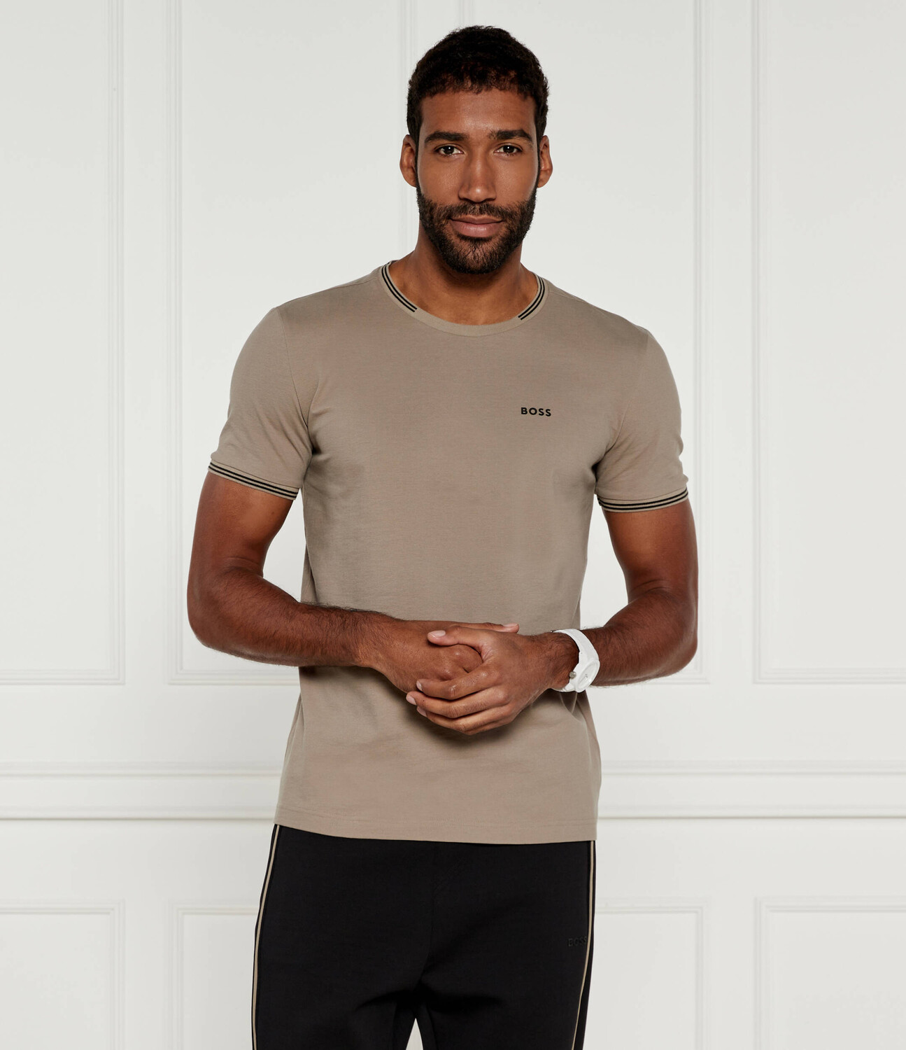 

Футболка BOSS GREEN Taul Regular Fit stretch, коричневый