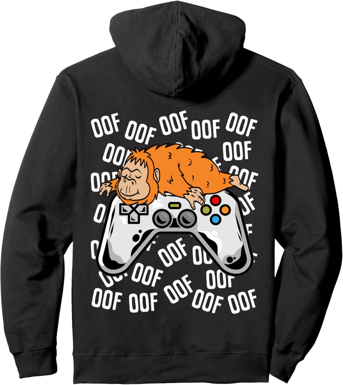 

Худи Oragnutan Video Game NoobOof для детей, мальчиков и девочек Funny Gamer Sweater By Crushretro, черный