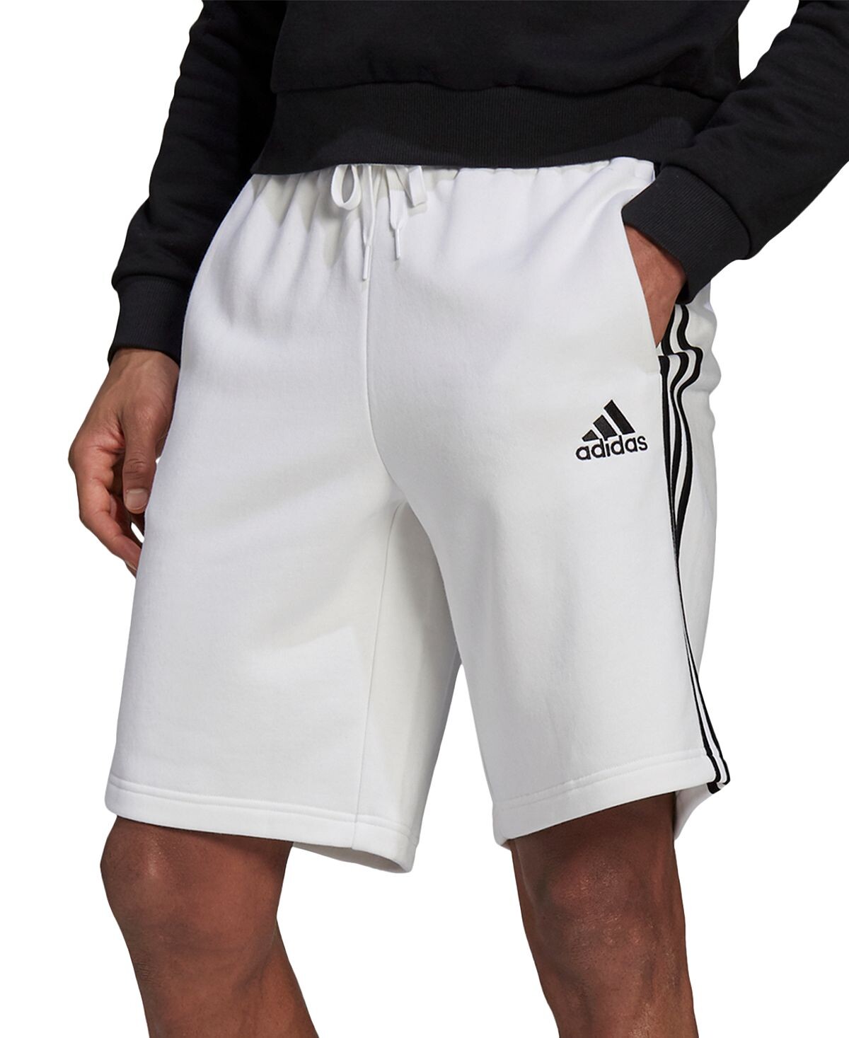 

Мужские флисовые шорты с тремя полосками шириной 10 дюймов adidas