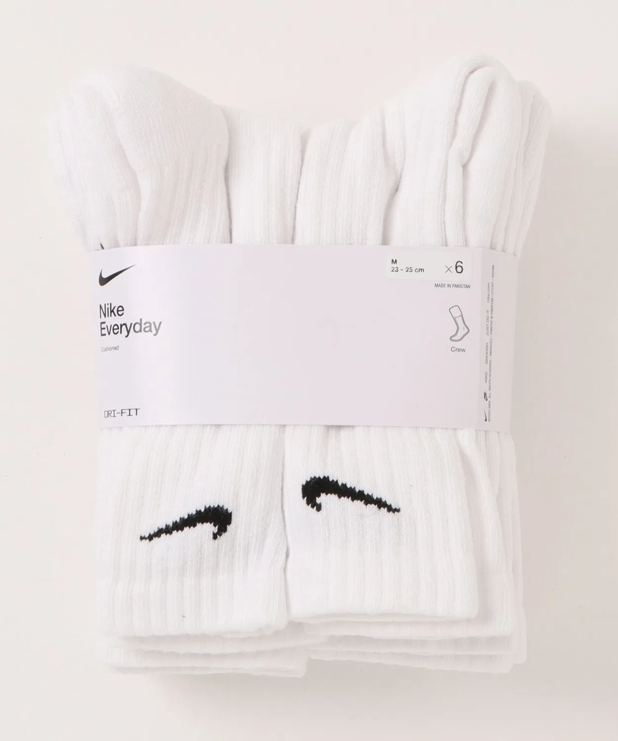 Носки Nike Everyday Cushion Crew, 6 пар, белые