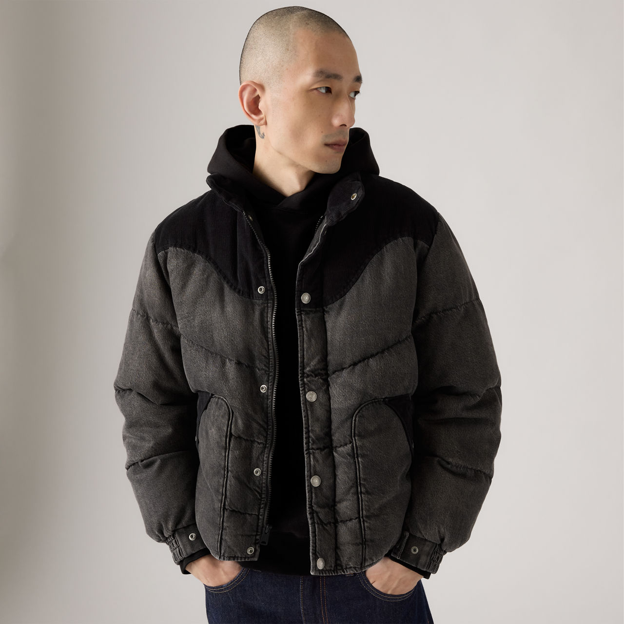 

Короткая стеганая куртка Wild West Levi's, Hamilton Heights - Black