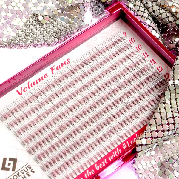 Готовые накладные ресницы, c-curl, 11 мм, 1 упаковка. Looksus Lashes Volume fans 3d — фото 2