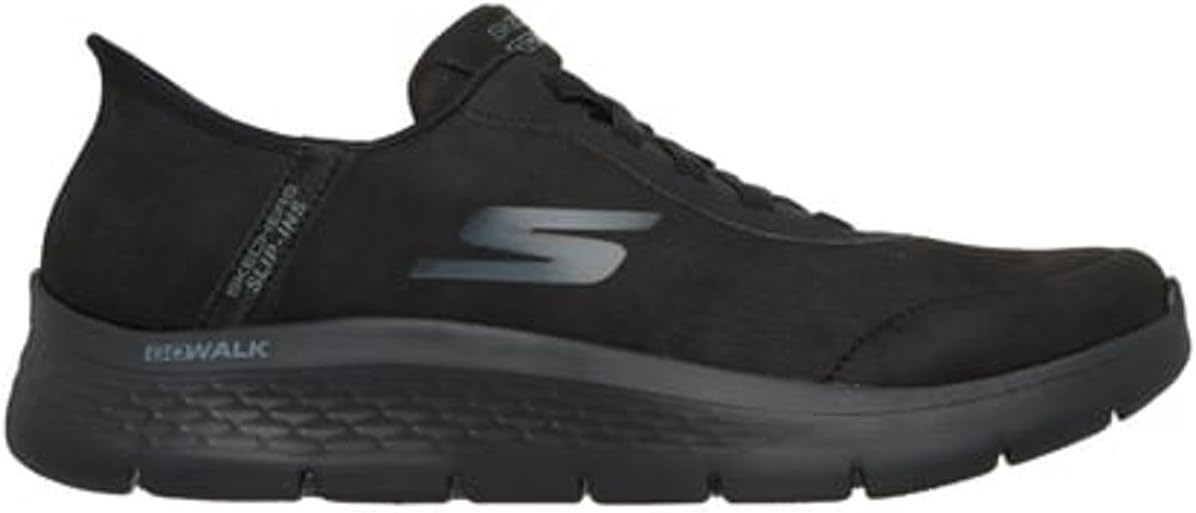 Мужские слипоны Skechers без рук: Go Walk Flex - плавное движение, черный — фото 4