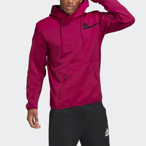 Куртка adidas Mzne Coldrdy Po Sports Pullover Hoodie Red, красный — фото 3