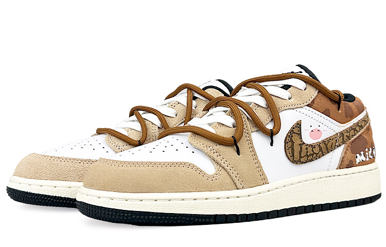 Кроссовки Air Jordan 1 Vintage Basketball Shoes Women's Low-Top White — фото 4