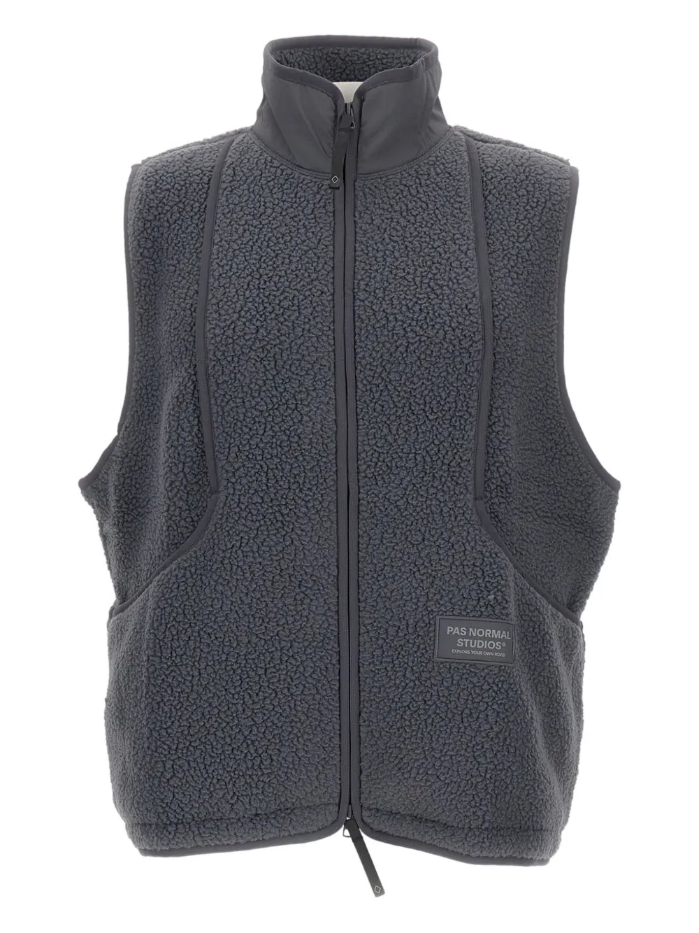 

Флисовый жилет на молнии Pas Normal Studios, серый