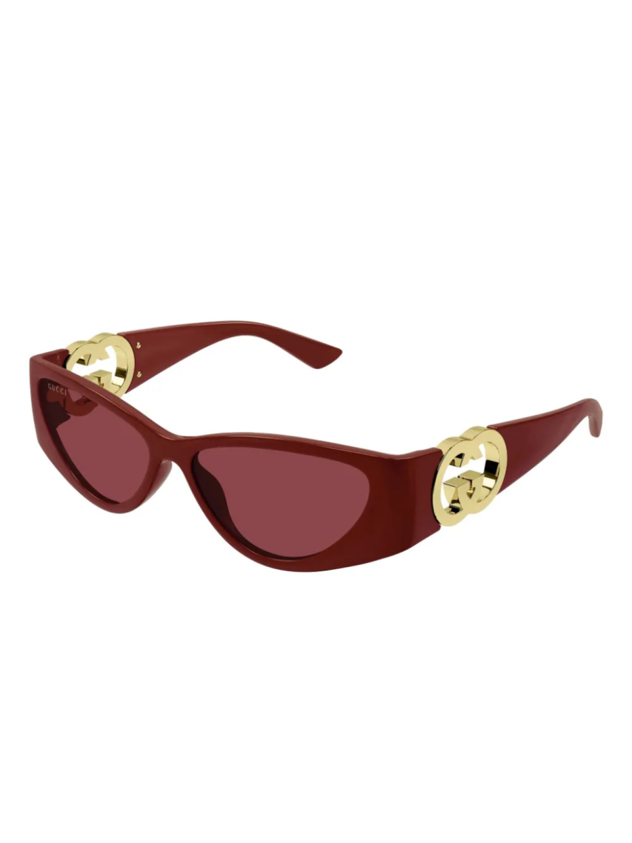 Gucci Eyewear солнцезащитные очки в оправе 'кошачий глаз', красный — фото 2