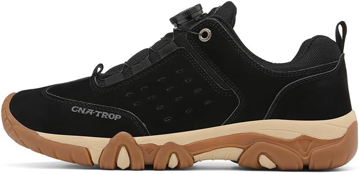 

Мужские походные кроссовки на слипоне с системой шнуровки Dial, противоскользящие для активного отдыха, кемпинга, восхождений и прогулок Qacksv, черный