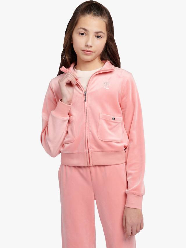 

Детская велюровая куртка на молнии Juicy Couture, Peach Blossom