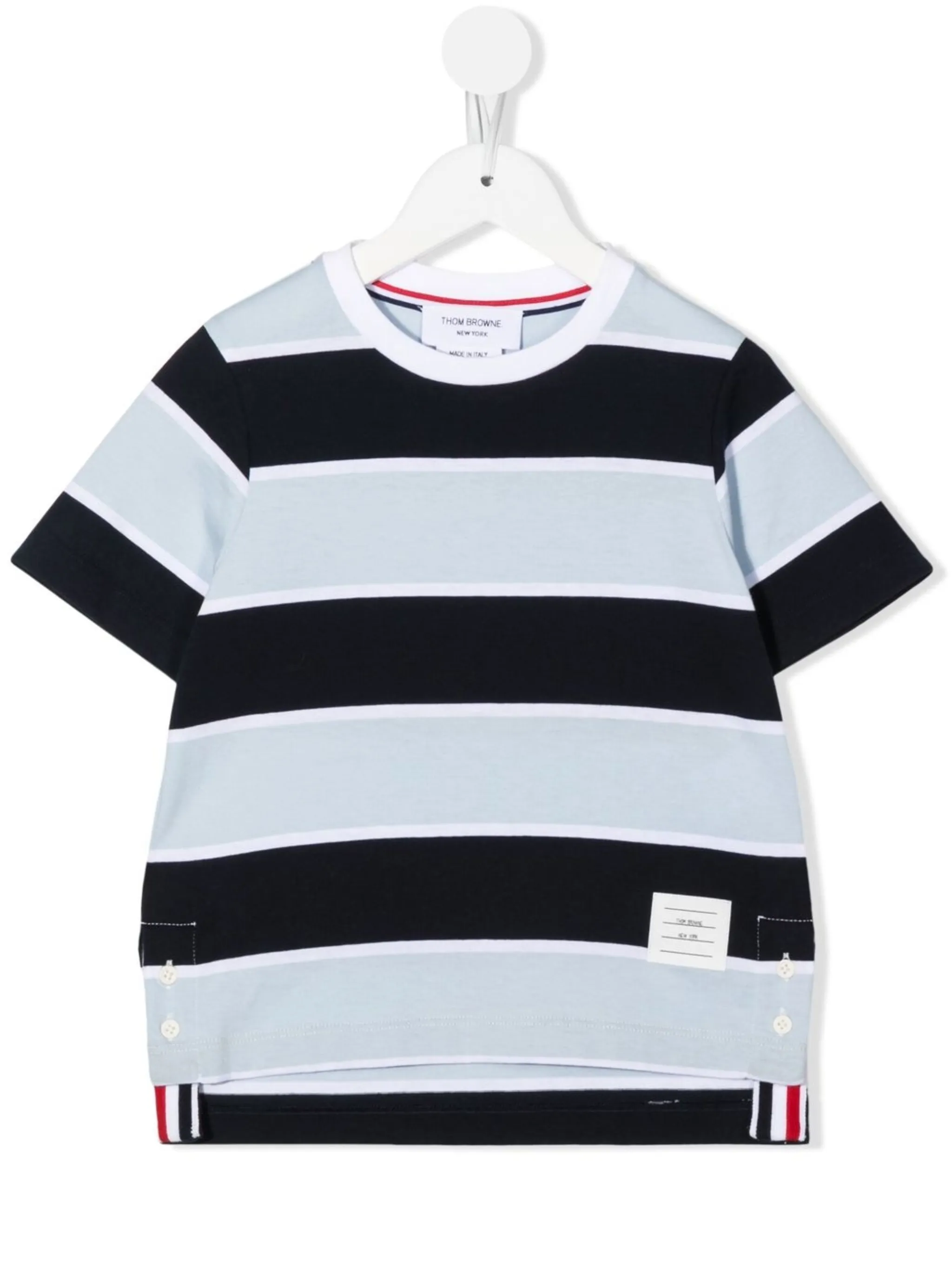 

Футболка в полоску Thom Browne Kids, синий