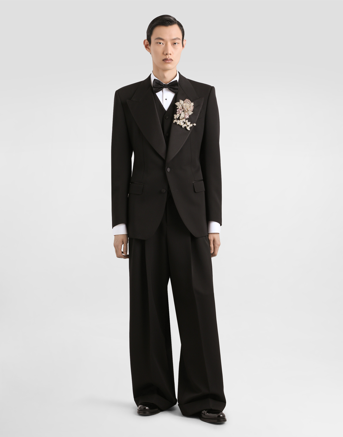 Сорочка- смокинг gold fit из хлопкового поплина Dolce & Gabbana, белый — фото 2