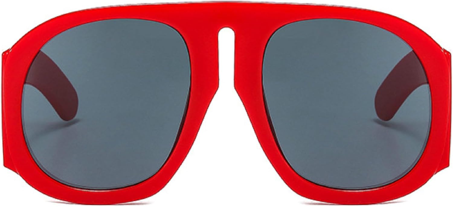 

Круглые солнцезащитные очки Y2k для женщин, винтажные большие очки с широкими дужками для мужчин, солнцезащитные очки-щитки для вождения, сексуальные женские солнцезащитные очки mincl, Red&gray