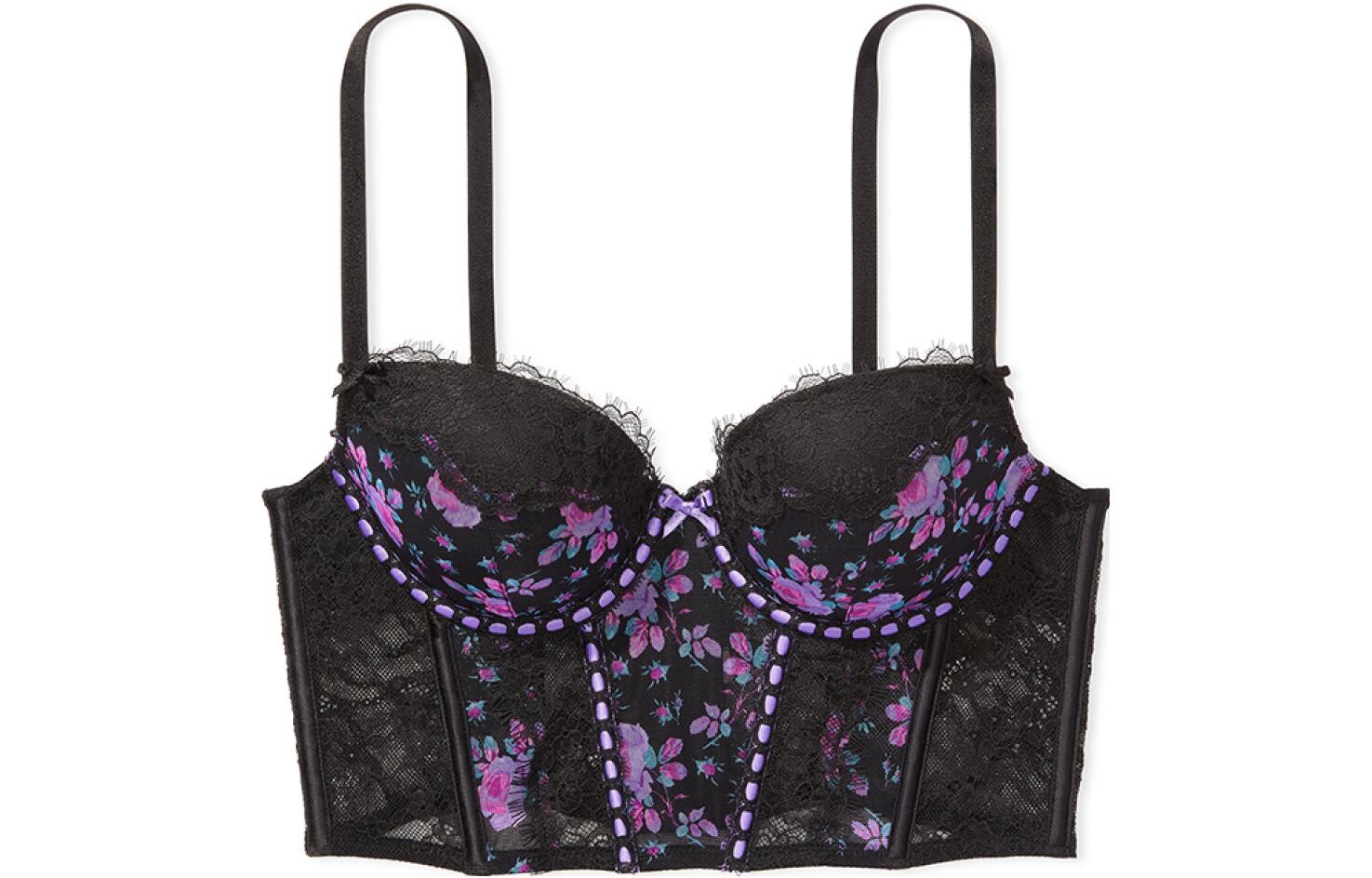 

Женский бюстгальтер Victoria's Secret, цвет Black floral print - 5X90