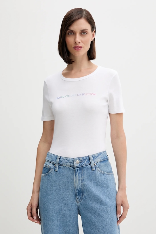 

Хлопковая футболка United Colors Of Benetton, белый