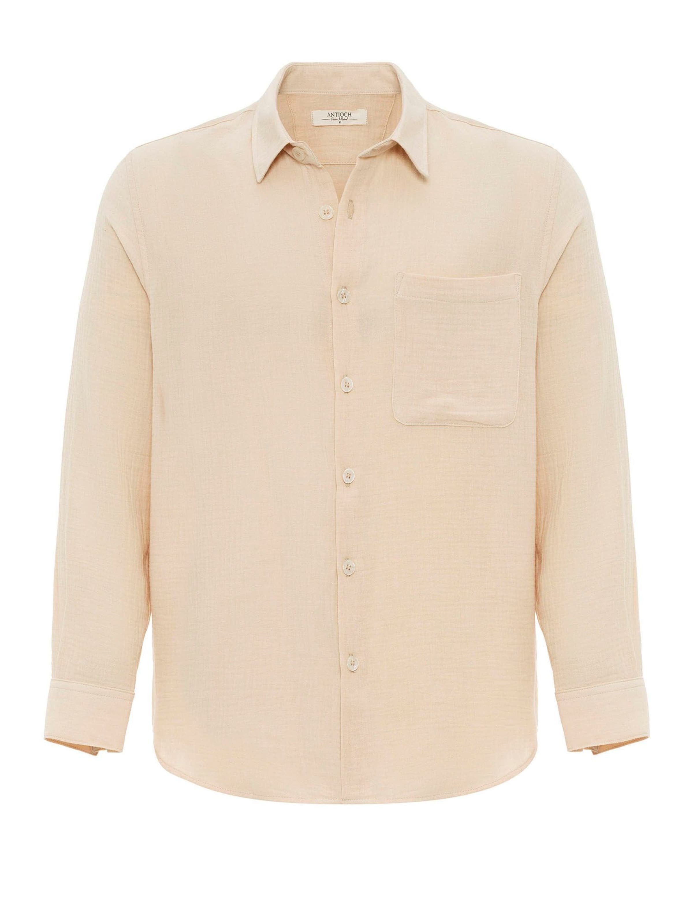 

Antioch Рубашка на пуговицах бежевого цвета Regular fit