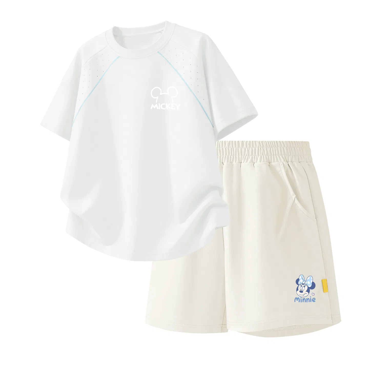 Детский спортивный костюм Casual Sportswear 2 Piece Set Disney, Thick Board Di Line K White+Di L Cute Girl K_Bottom Right Mist White