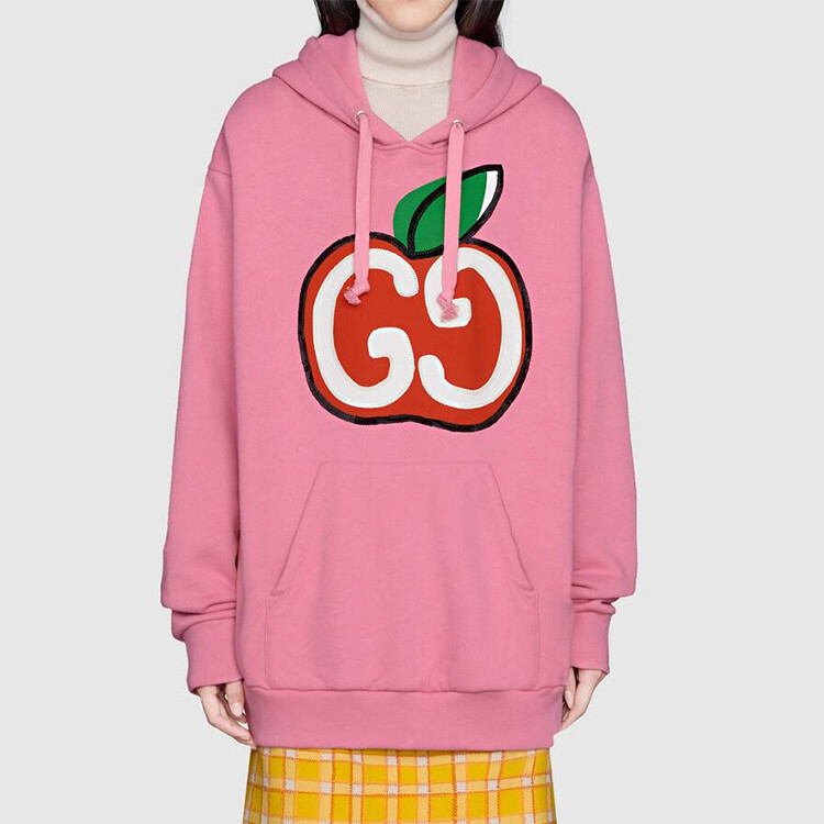 Толстовка женская Gucci с карманом, розовый — фото 3