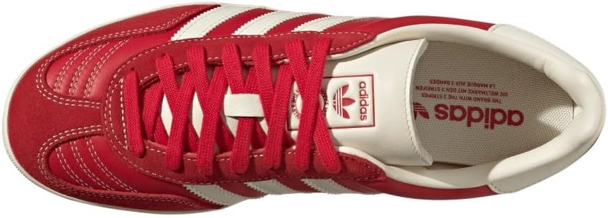 Мужские кроссовки Adidas Gazelle Indoor с шнуровкой, повседневные - красные — фото 4