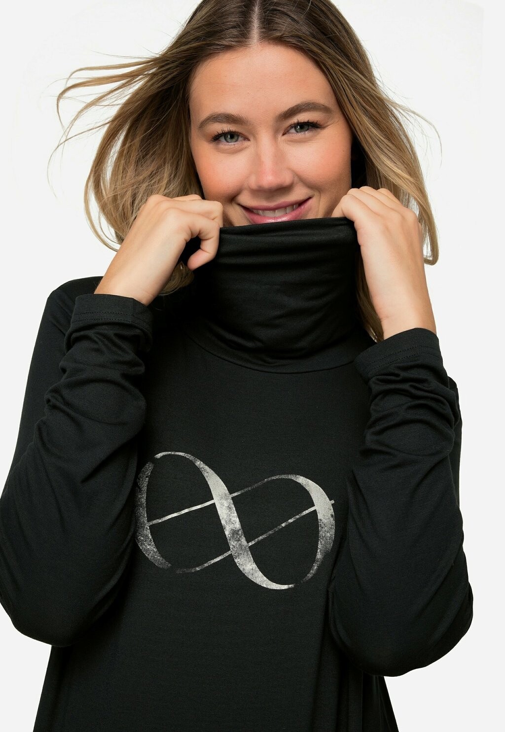 

Топ с длинными рукавами ROLLKRAGEN LOGOPRINT LAURASØN, черный