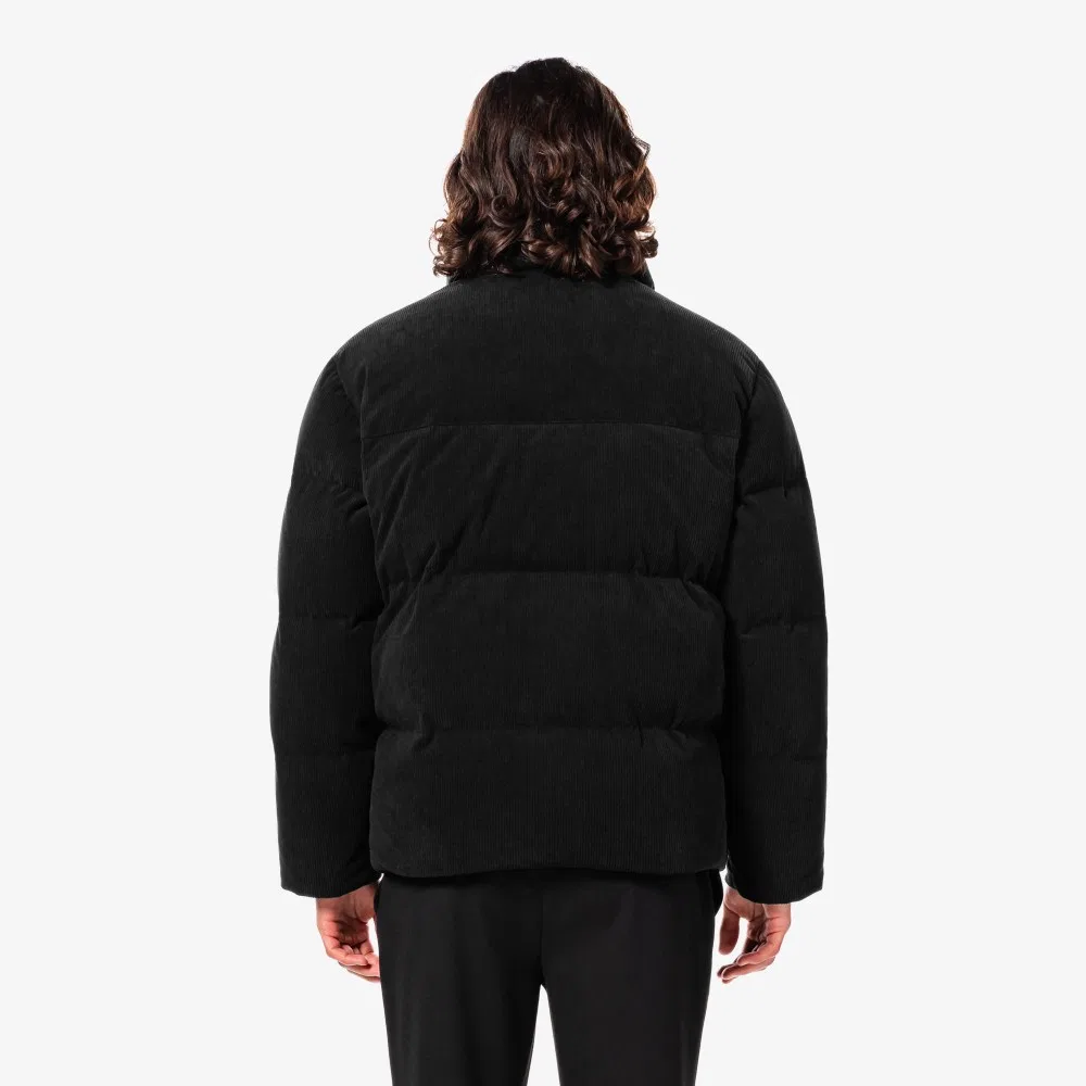 Мужской вельветовый пуховик чёрного цвета от Lacoste — фото 3