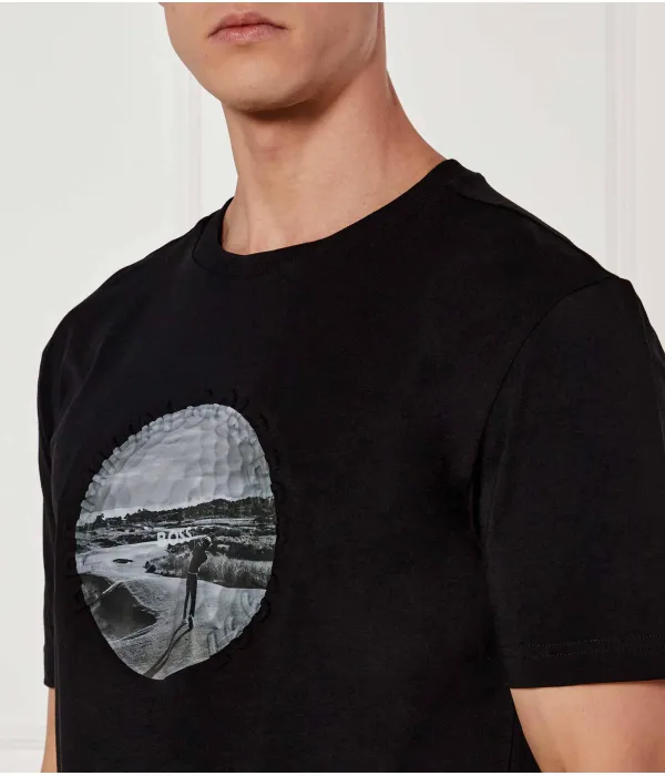 Футболка с графическим принтом Heritage Regular fit Boss Green, черный — фото 4