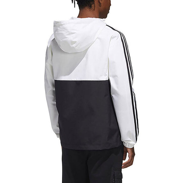 Куртка adidas neo Windproof Casual Sports Hooded Jacket White, белый — фото 4