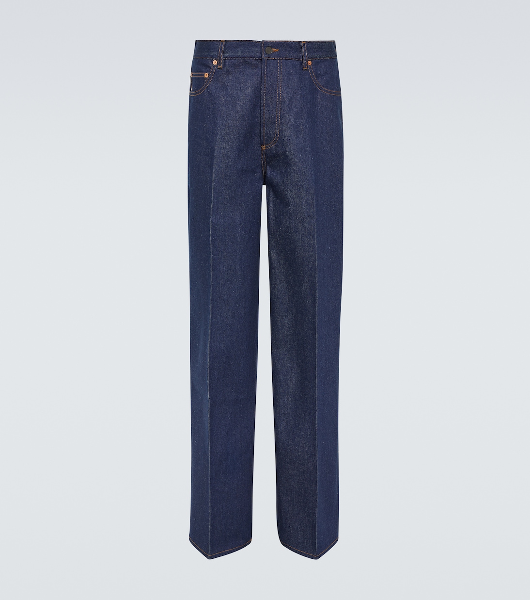 

Джинсы со средней посадкой и широкими штанинами Valentino, Denim Scuro