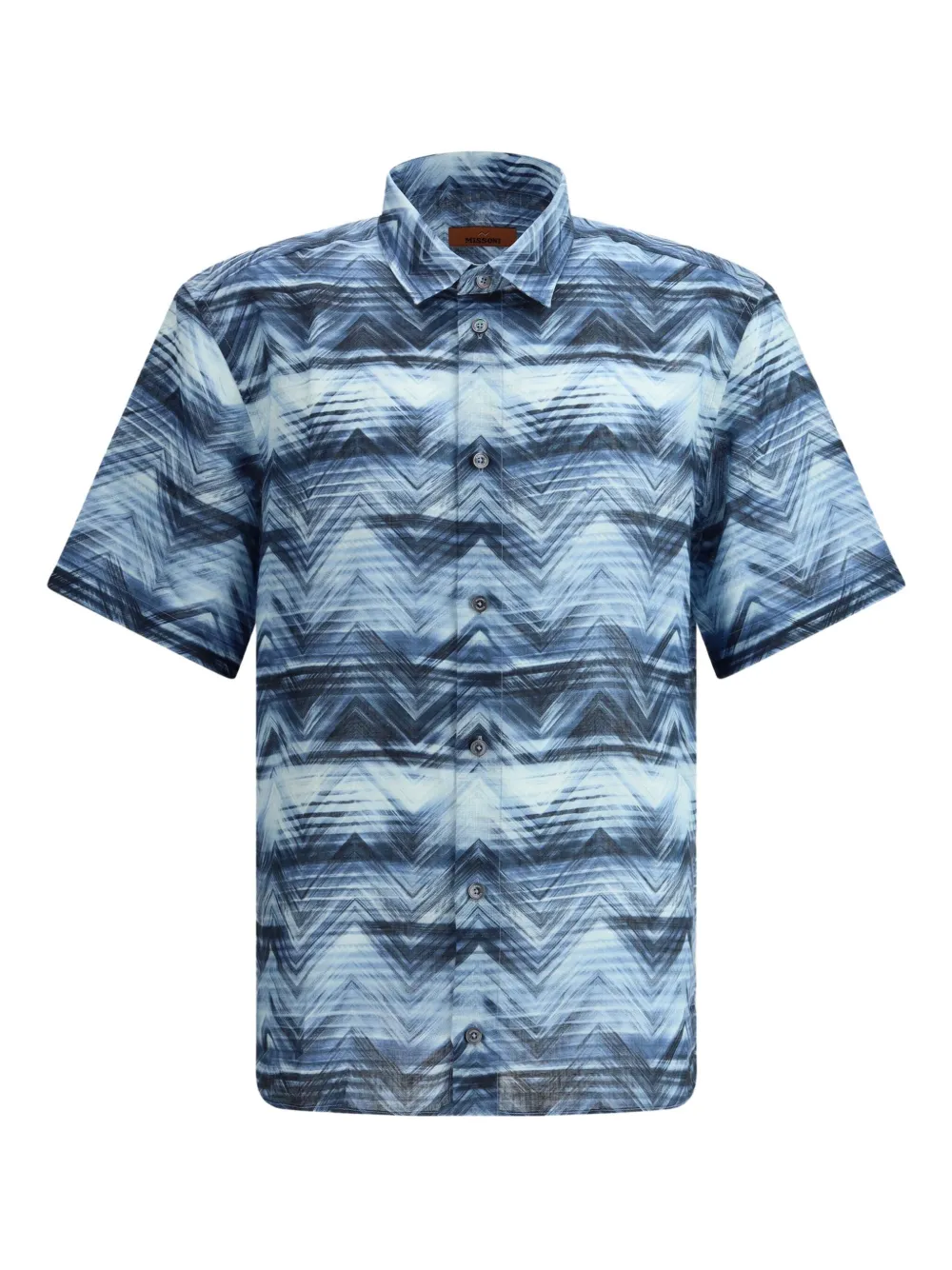 

Рубашка с узором зигзаг Missoni, синий