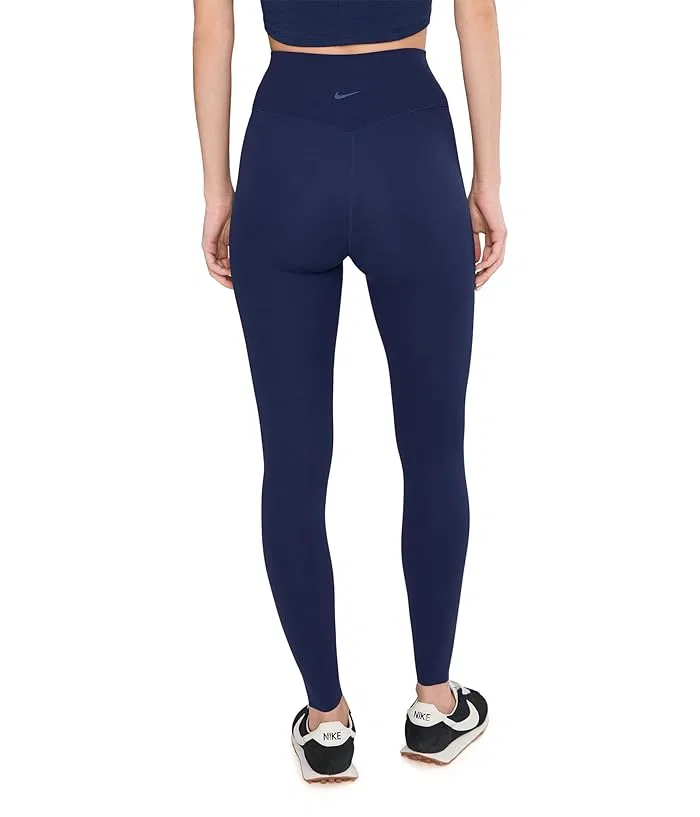 Легинсы с высокой талией Zenvy Gentle-Support Nike, Midnight Navy/White — фото 4