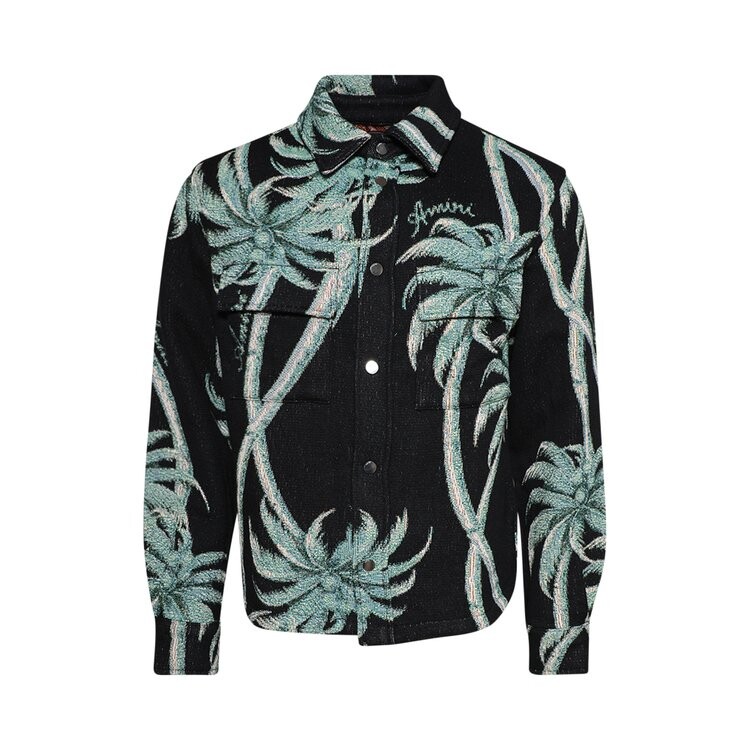 

Рубашка Amiri Palm Tapestry Overshirt, черный