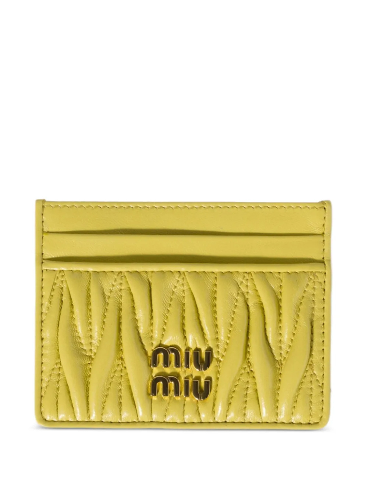 

Держатель карты Miu Miu matelassé, желтый