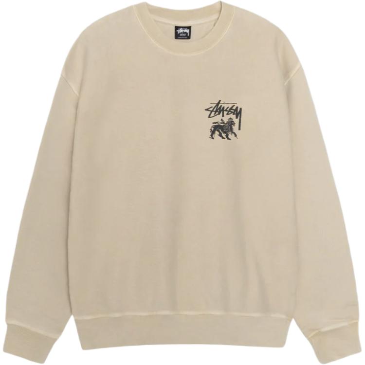 

Пигментный крашеный лонгслив Rasta Lion Stussy, хаки