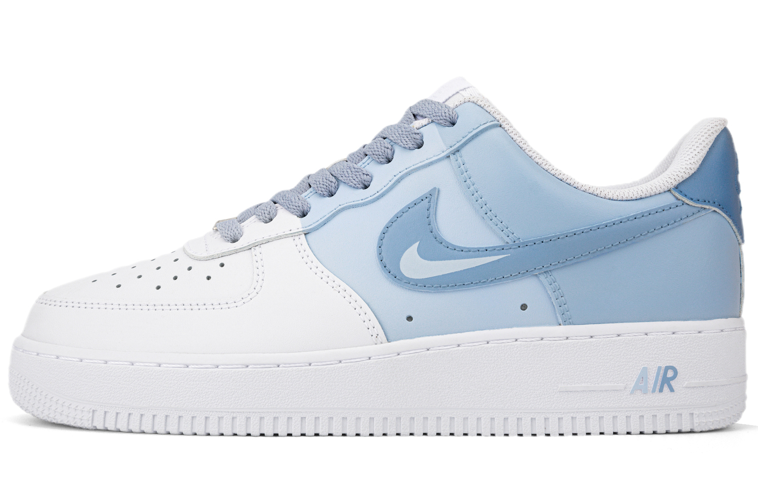 

Nike Кроссовки Air Force 1 нескользящие ударопрочные износостойкие мужские низкие сине-белые, цвет White Blue