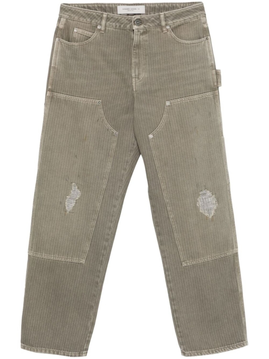 

Golden Goose брюки с эффектом потертости, зеленый