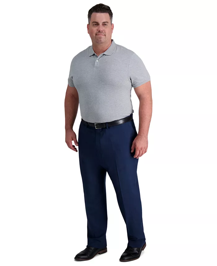 

Мужские классические брюки с плоской передней частью Big & Tall Premium Comfort Stretch Haggar, синий