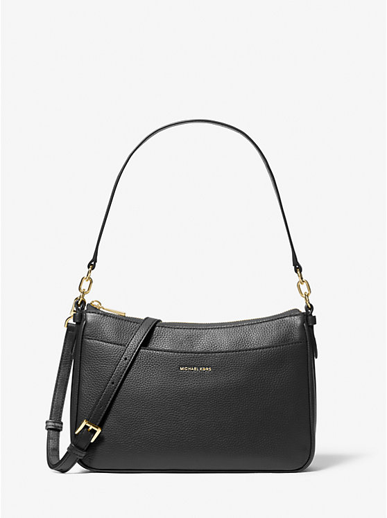 

Сумка-Трансформер через плечо Jet Set из шагреневой кожи среднего размера Michael Kors, черный