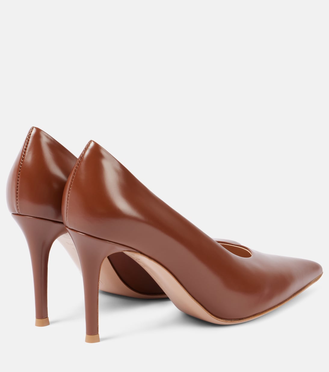 Туфли-лодочки Gianvito 85 из кожи Gianvito Rossi, Havana — фото 3