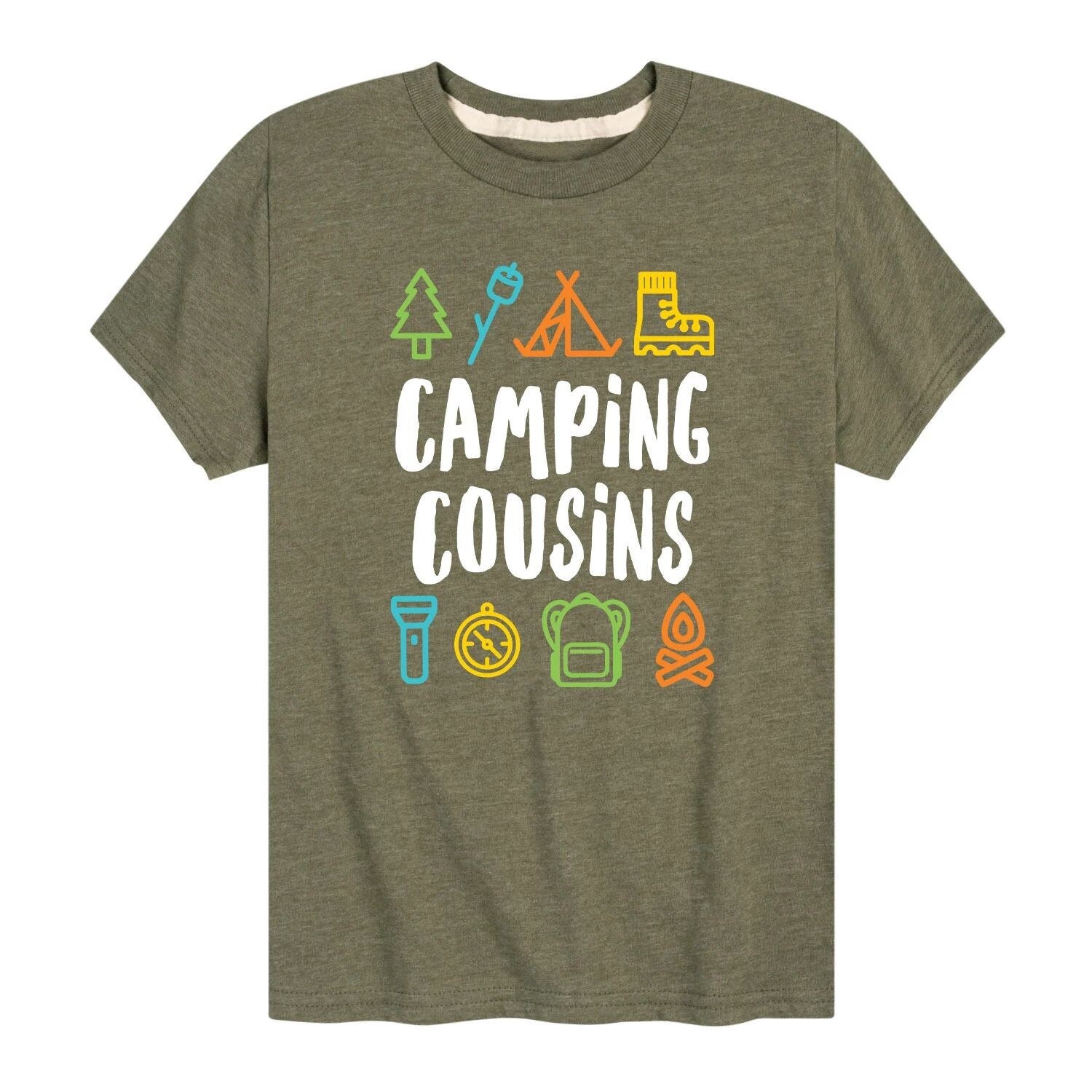 

Футболка Camping Cousins ​​для мальчиков 8–20 лет Licensed Character, зеленый