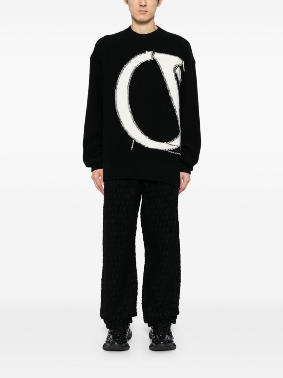 

Off-White шерстяной джемпер, черный