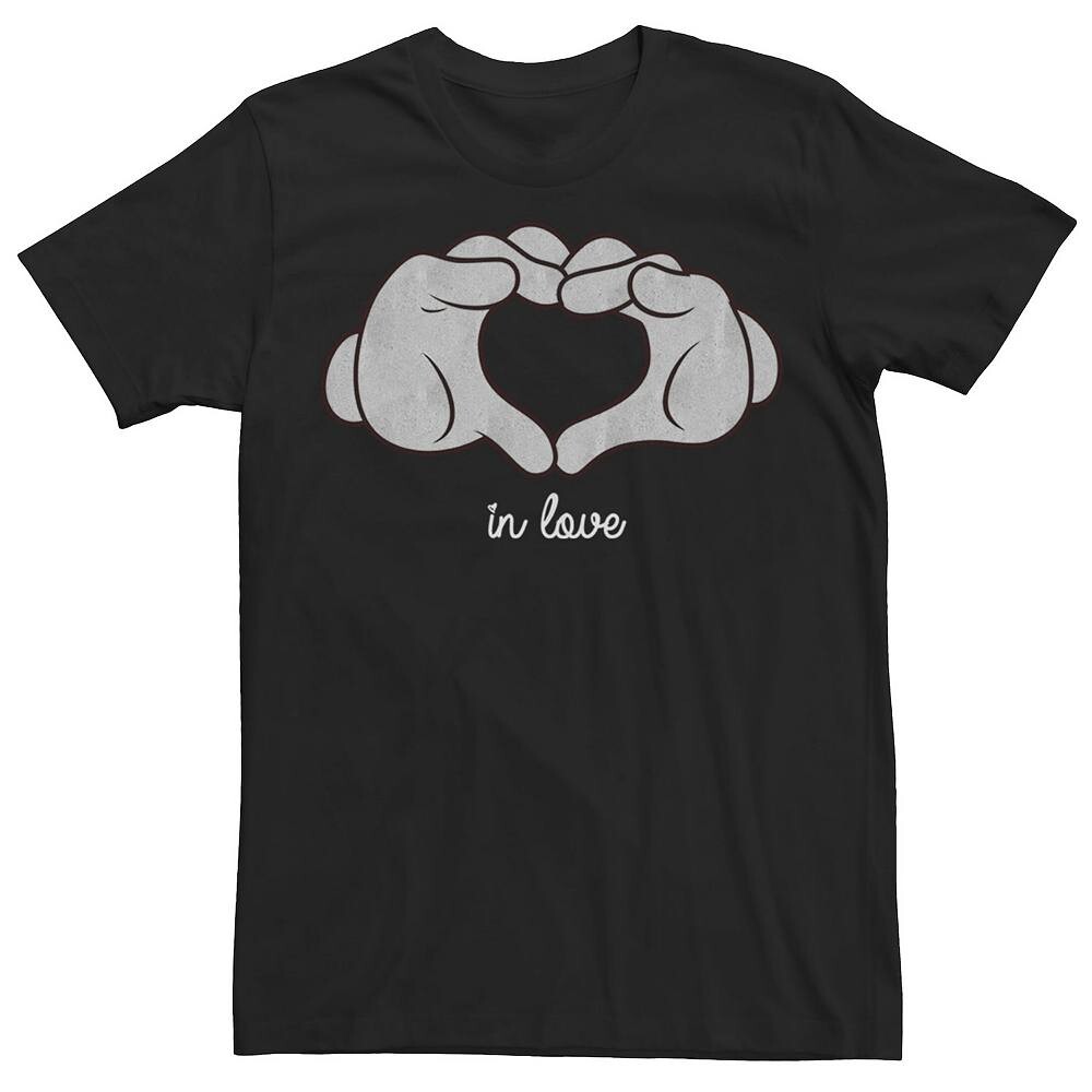 

Мужская футболка Disney's Mickey Mouse Heart Hands In Love, черный