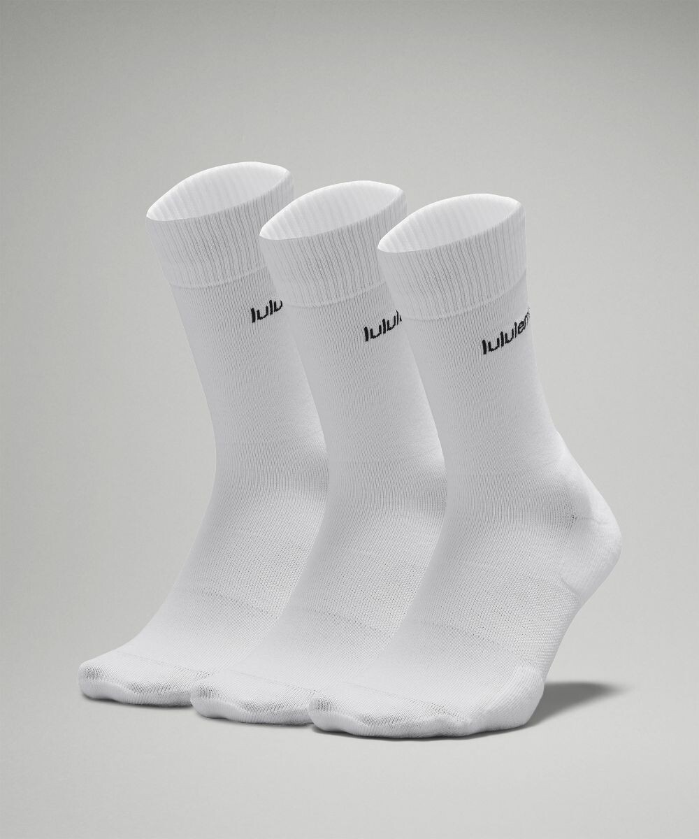 

Мужские носки с круглым вырезом Daily Stride Comfort 3 шт Lululemon, белый
