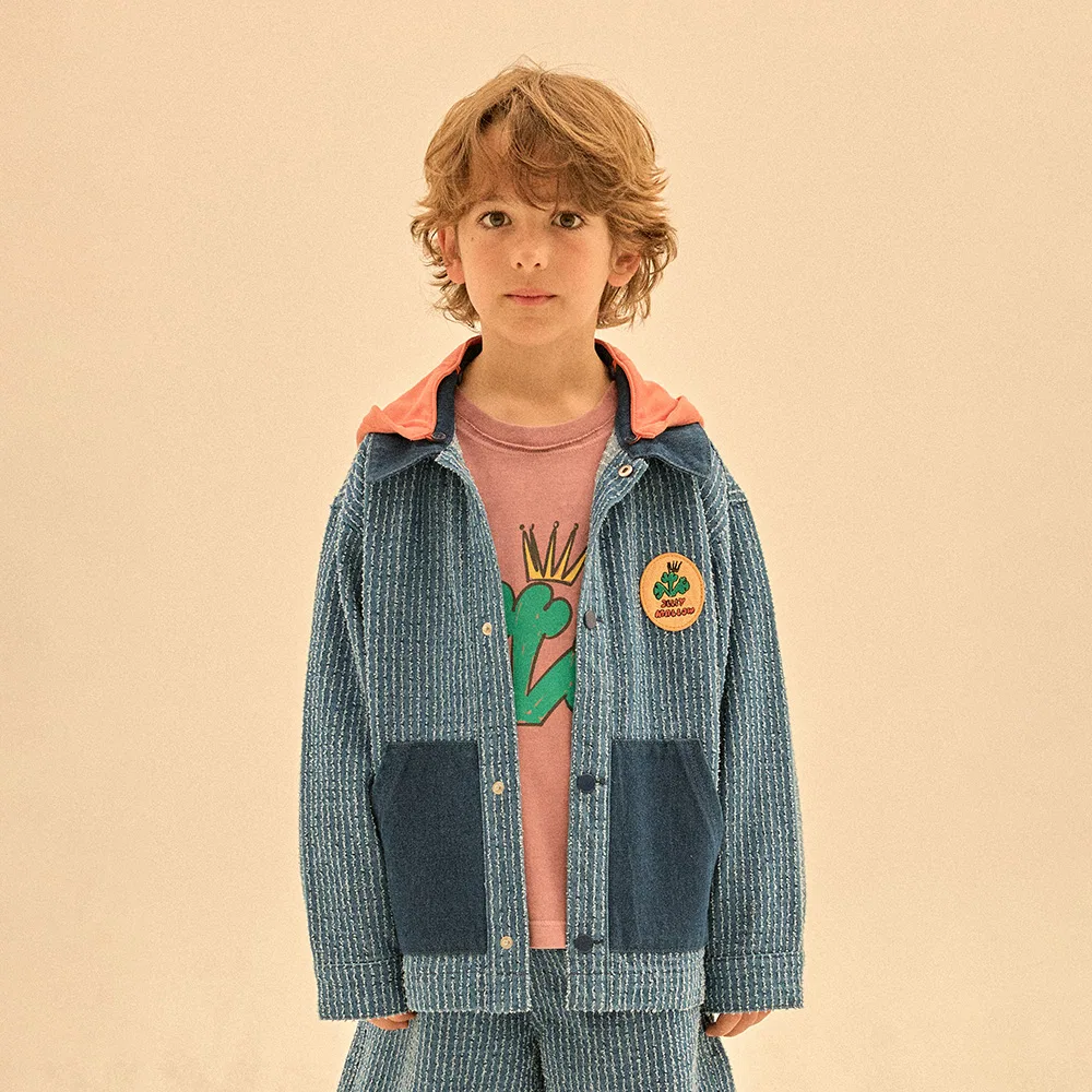 Детская джинсовая куртка Jelly Mallow King Broccoli Stripe, индиго