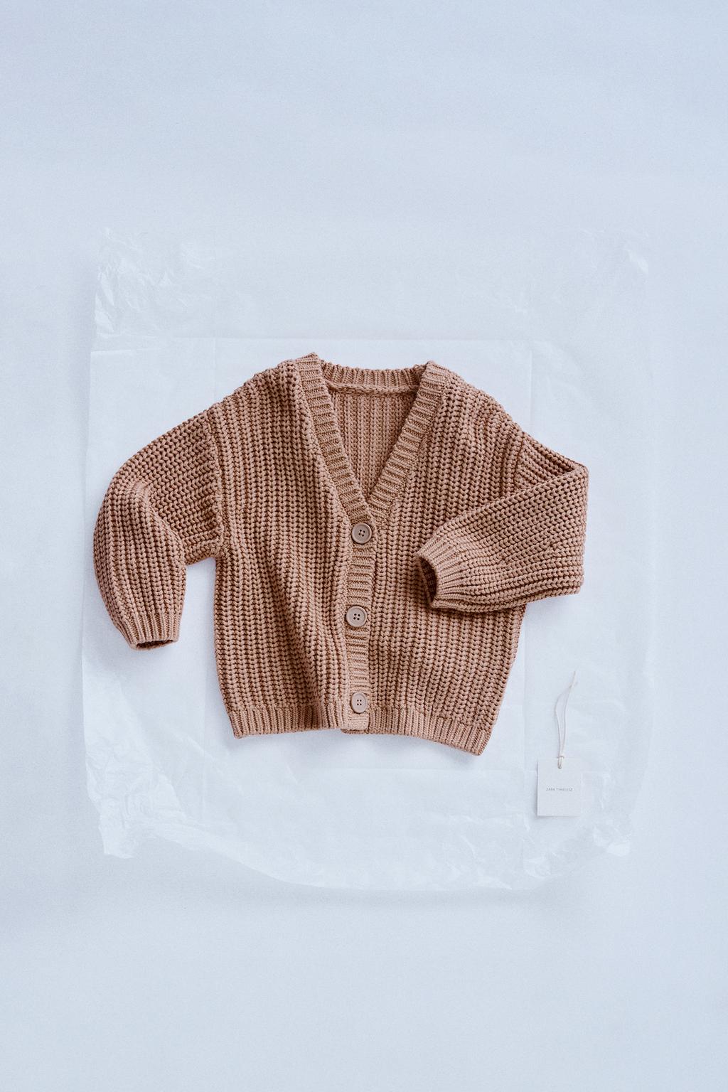 

Кардиган из плотной вязки ZARA, цвет Clay
