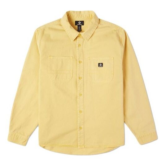 

Куртка Men's Converse Casual Woven Button Cardigan Retro Long Sleeves Jacket Gold, желтый