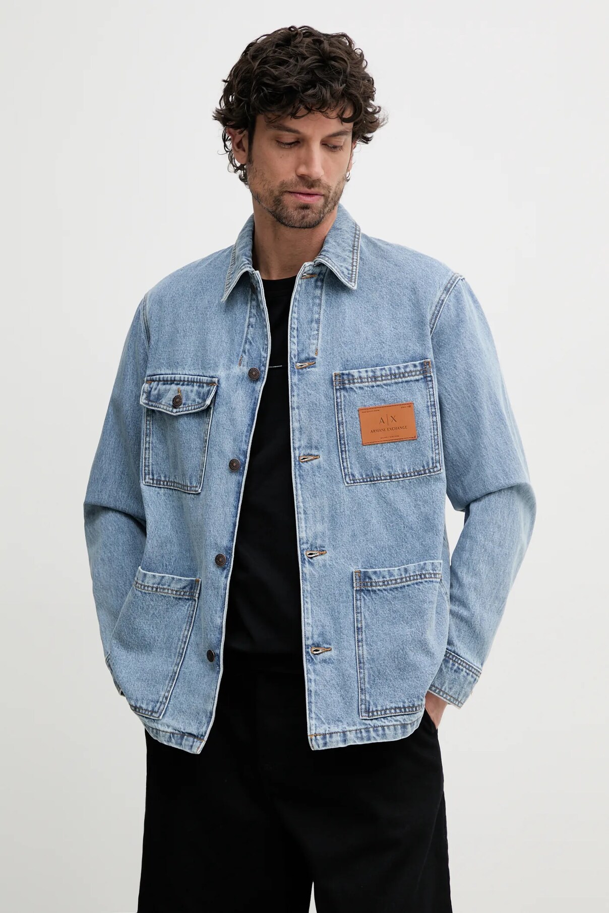 

Куртка из хлопкового денима Armani Exchange, синий