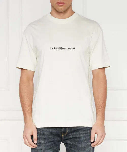

Футболка с логотипом Loose fit Calvin Klein Jeans, бежевый