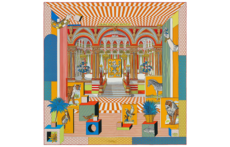 

HERMES Шёлковый шарф Multicolor, Multicolor