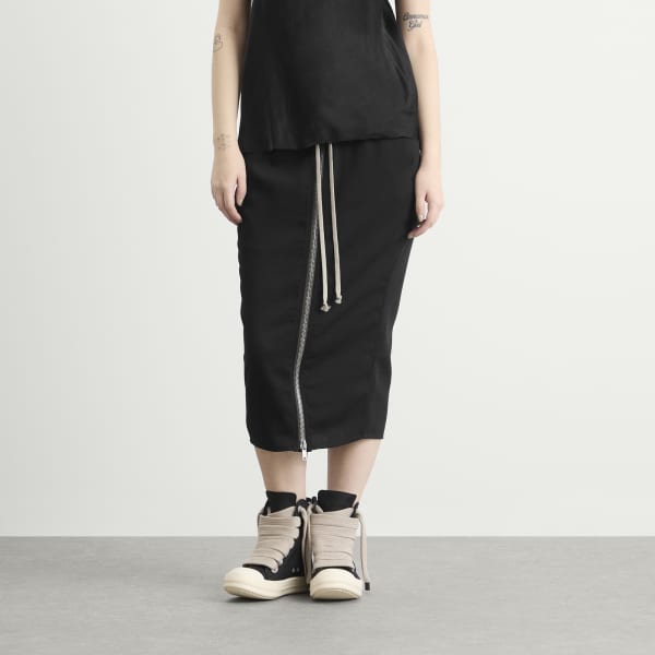 Короткая юбка-столбик на молнии Rick Owens, черный — фото 2
