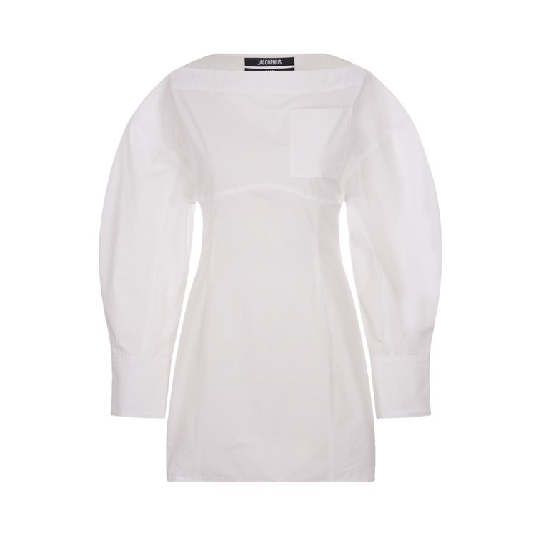 

Платье Jacquemus La Casaco Woven Shirt Dress, белый