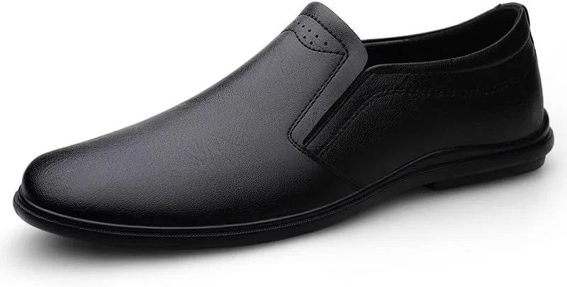 Лоферы мужские, кожаные, Round Toe, Black SayfuR — фото 2